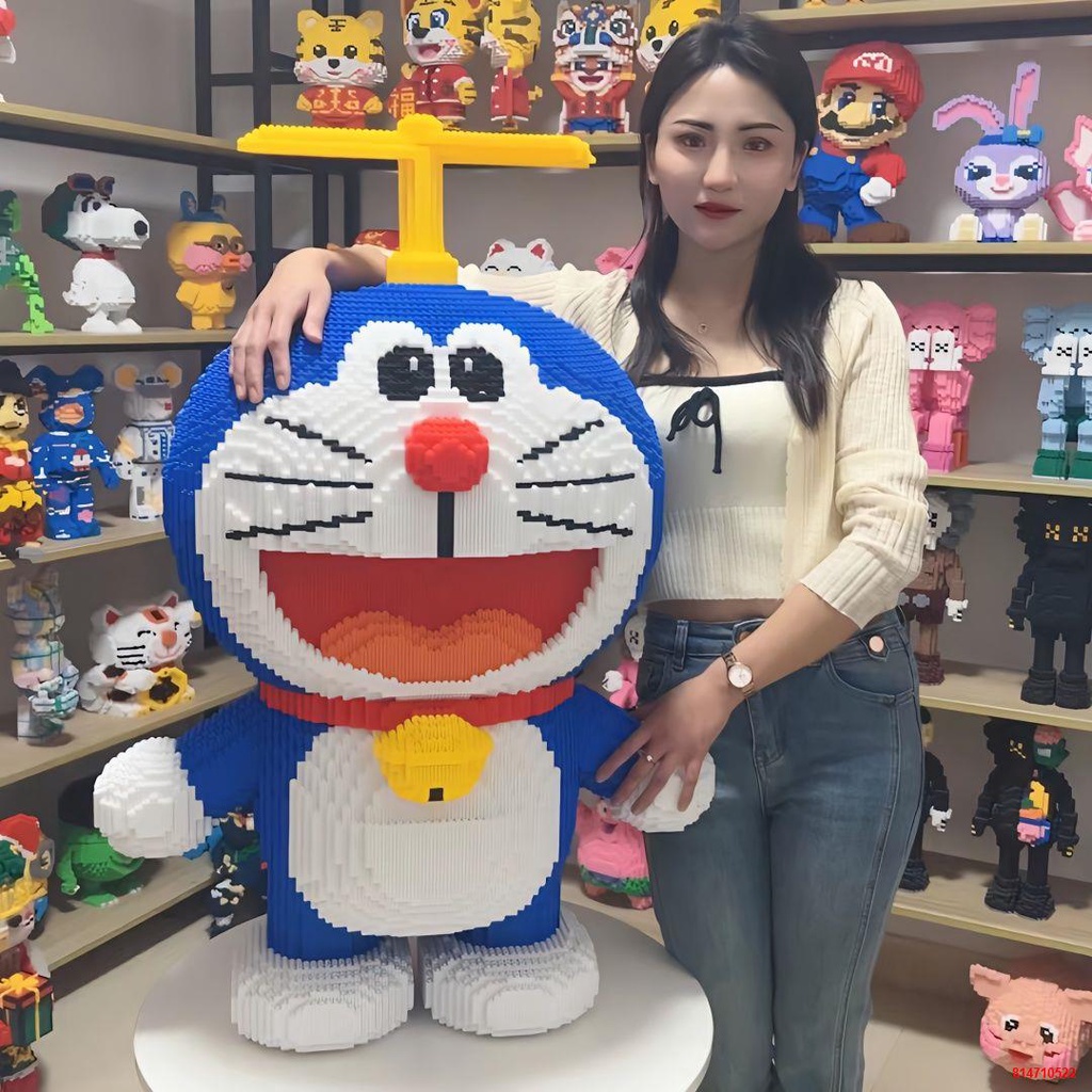 Trong kho△♕Khối xây dựng Doraemon dài 1m Tương thích với Đồ chơi trẻ em trang trí lắp ráp Lego