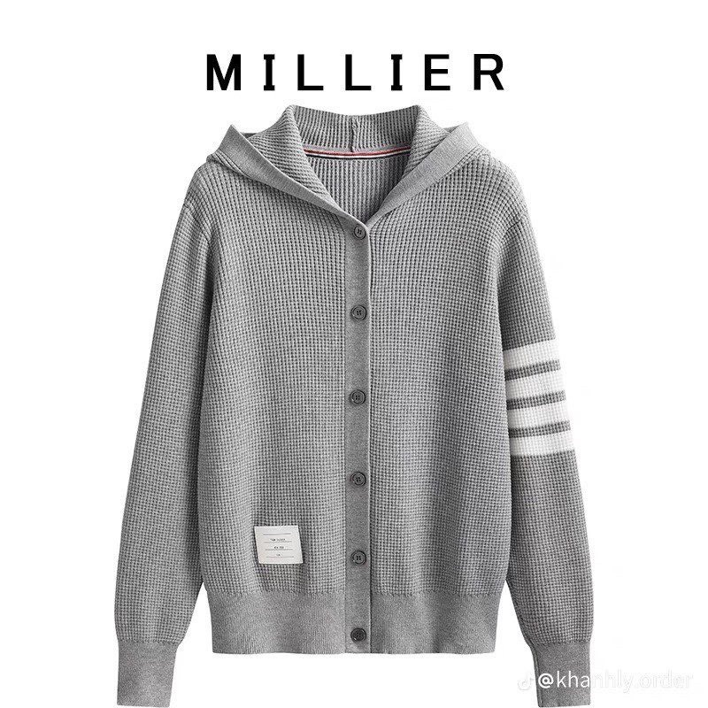 Áo khoác nỉ xám thom đóng cúc ảnh thật