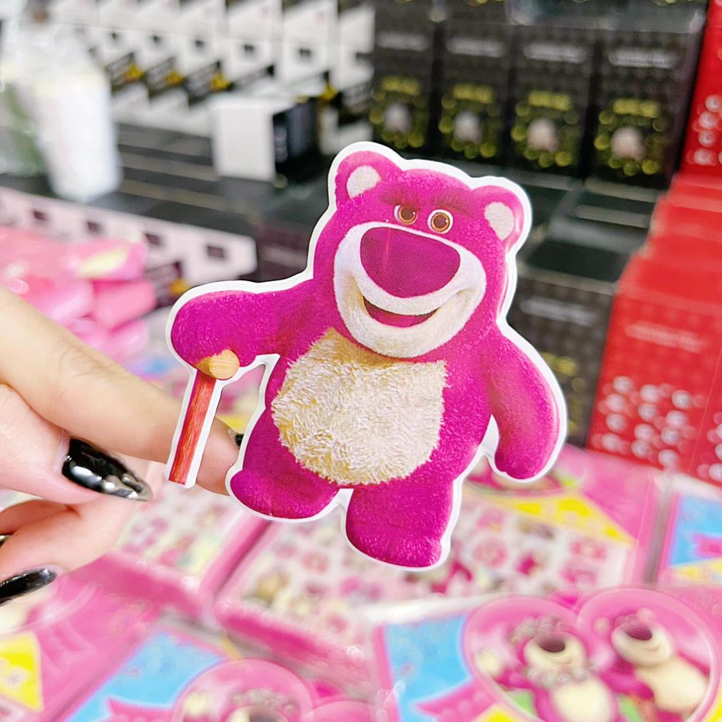 Sticker nổi gấu dâu, hình dán gấu dâu