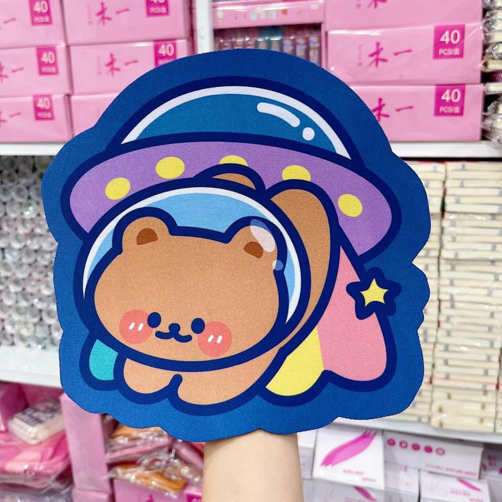 Tấm lót chuột gấu dâu, lót chuột máy tính hình gấu dâu