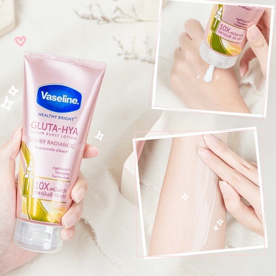 Sữa Dưỡng Thể Sáng Da Chuyên Sâu Vaseline Healthy Bright Gluta-Hya Dewy Radiance 330ml