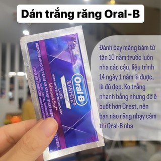 LẺ 1 GÓI (2 MIẾNG) Dán trắng răng ORAL B
