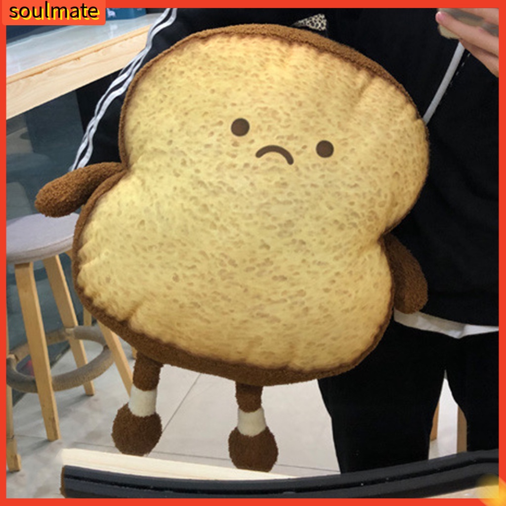 Gối nhồi bông hình bánh mì mềm mại dùng cho trang trí sofa/phòng ngủ đáng yêu
