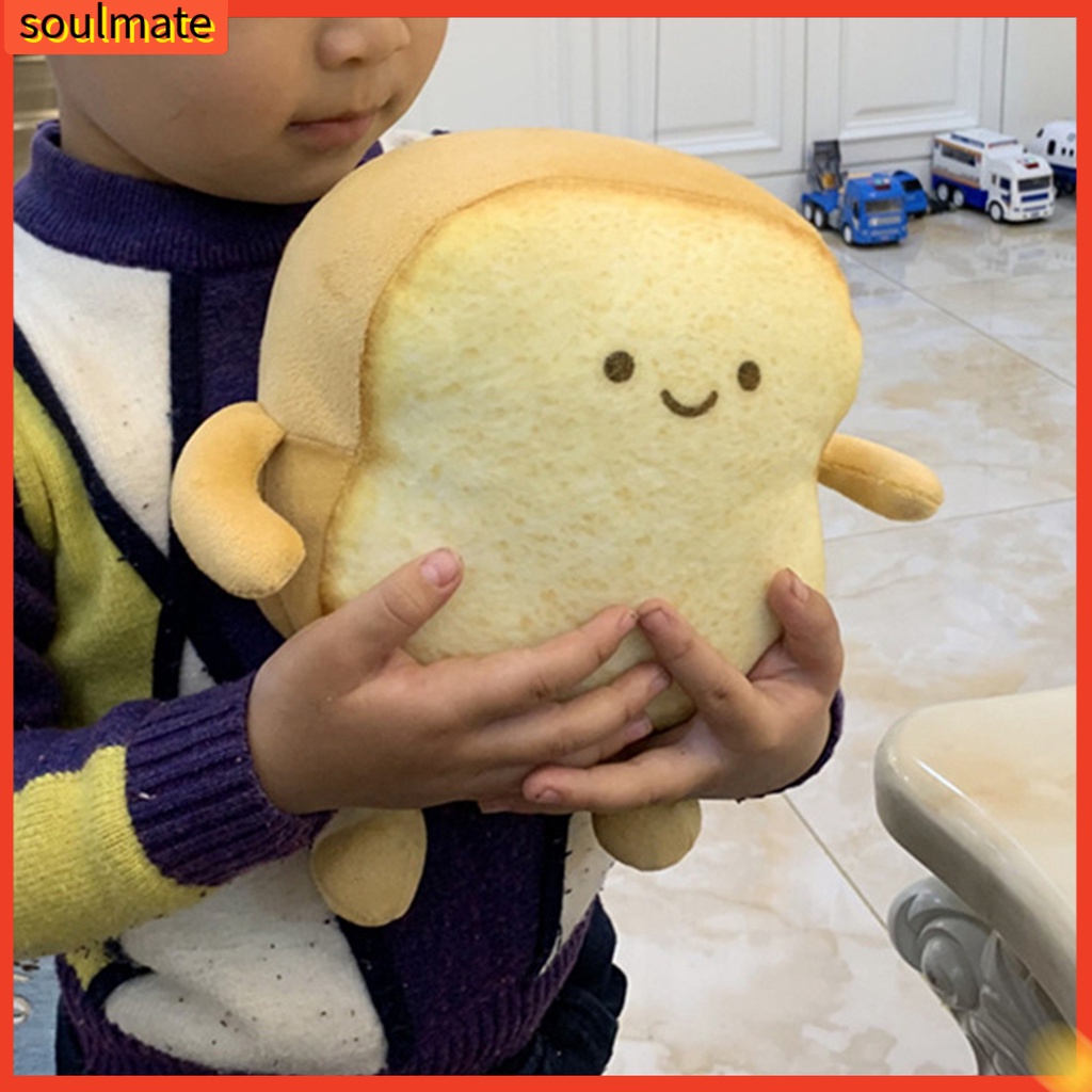 Gối nhồi bông hình bánh mì mềm mại dùng cho trang trí sofa/phòng ngủ đáng yêu