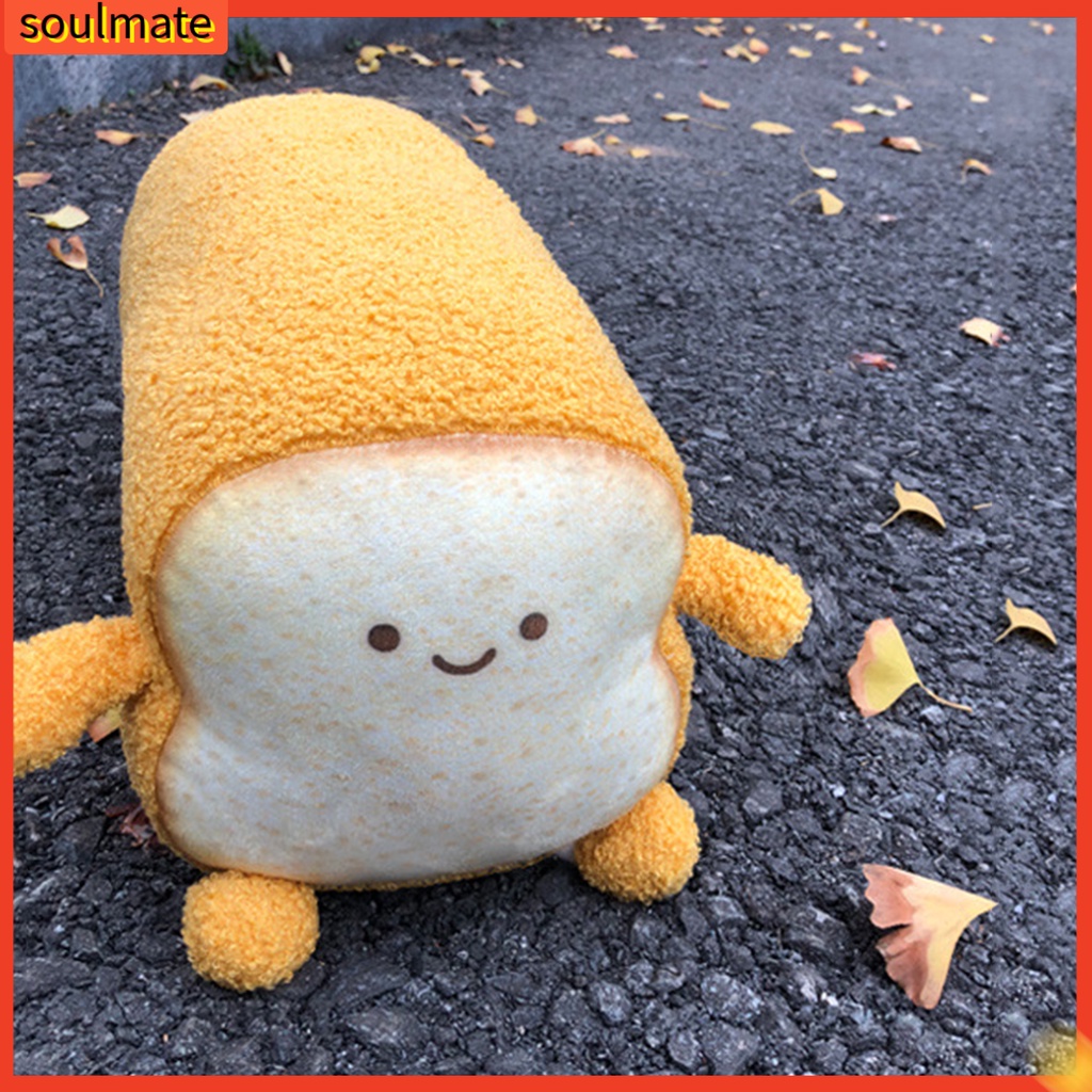 Gối nhồi bông hình bánh mì mềm mại dùng cho trang trí sofa/phòng ngủ đáng yêu