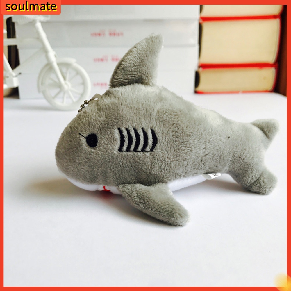 Móc khoá hình cá mập nhồi bông 12cm dễ thương