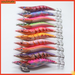 Set 10 mồi câu cá giả hình con mực phát sáng