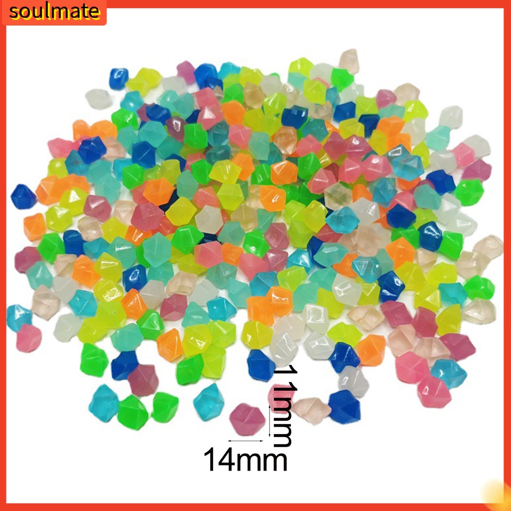 Bộ 100 Viên Đá Cuội Phát Sáng Trong Bóng Tối Dùng Trang Trí Bể Cá