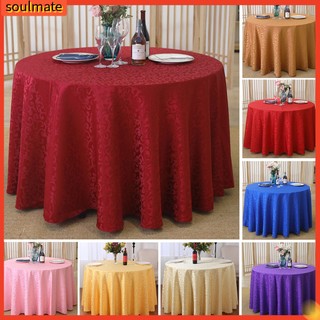 <Soulmate> Khăn trải bàn tròn bằng polyester chống rách không phai màu có thể giặt sạch cho nhà bếp