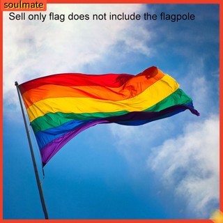 <Soulmate> Cờ Cầu Vồng Lgbt Thiết Kế Đẹp Mắt 60x90cm