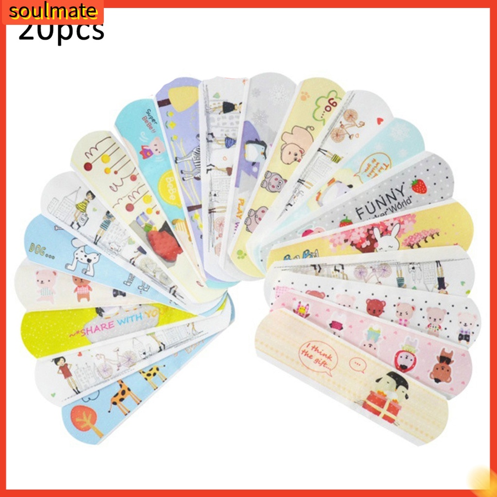 Set 10 / 20 / 50 băng keo cá nhân khẩn cấp chống thấm nước họa tiết hoạt hình dễ thương