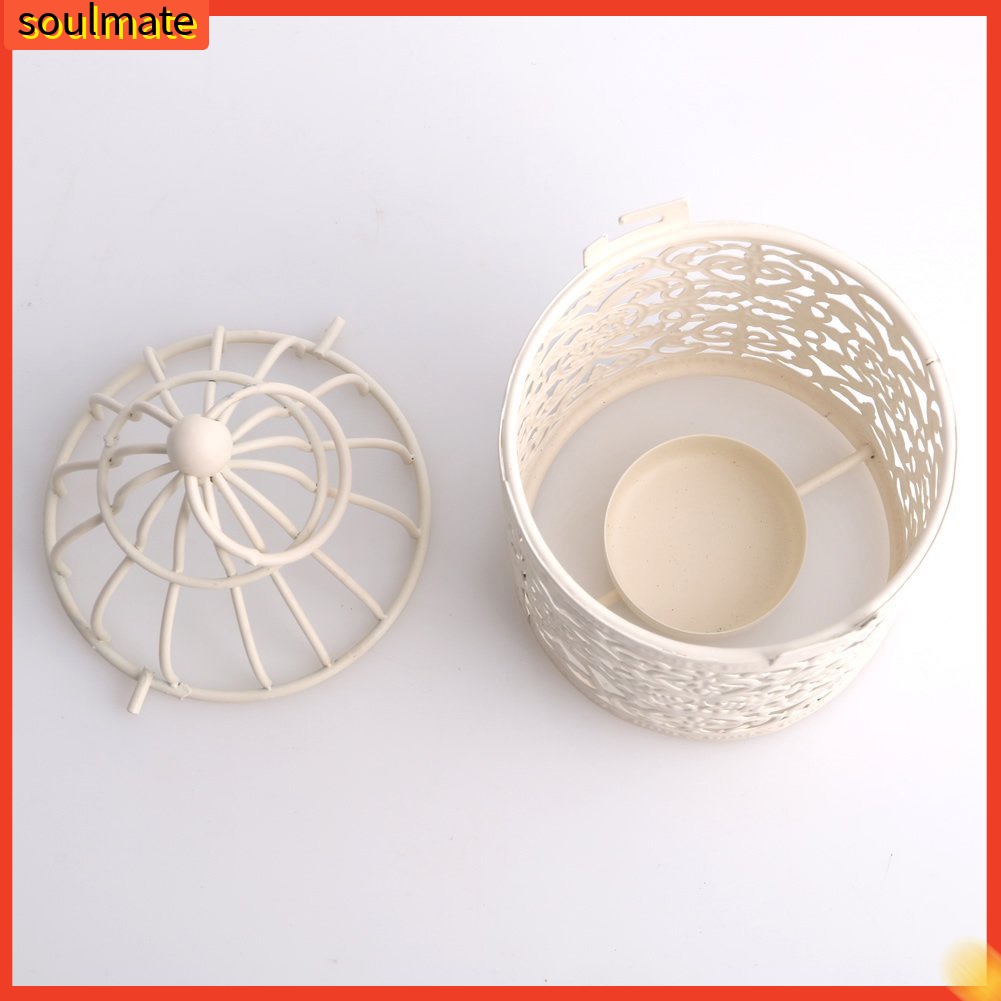Giá đỡ nến hình lồng chim bằng kim loại độc đáo trang trí nhà cửa