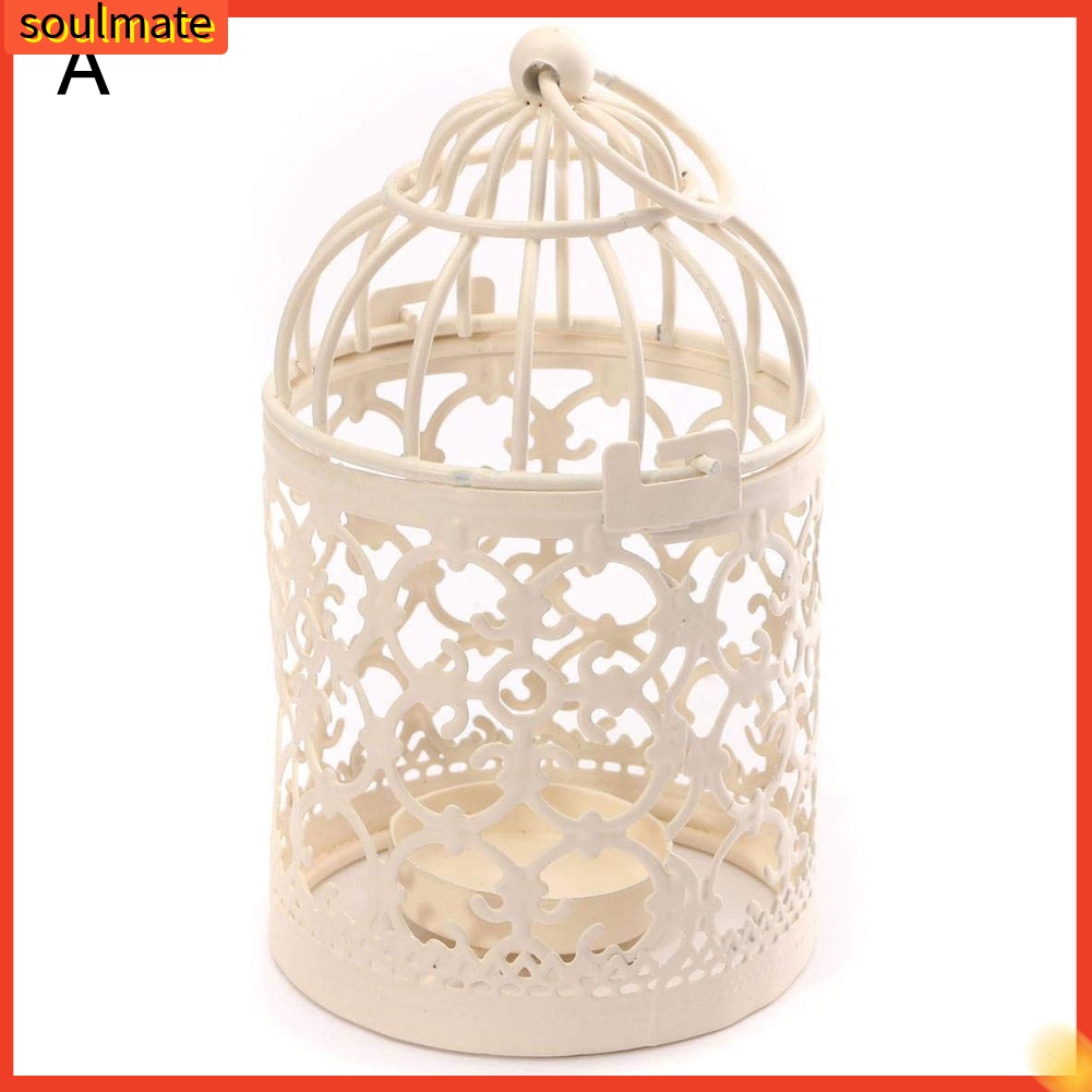 Giá đỡ nến hình lồng chim bằng kim loại độc đáo trang trí nhà cửa