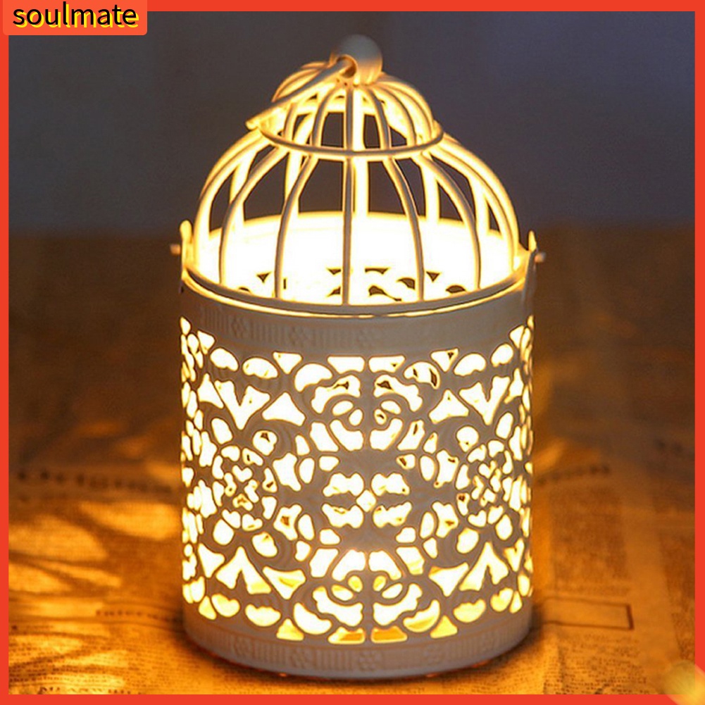 Giá đỡ nến hình lồng chim bằng kim loại độc đáo trang trí nhà cửa