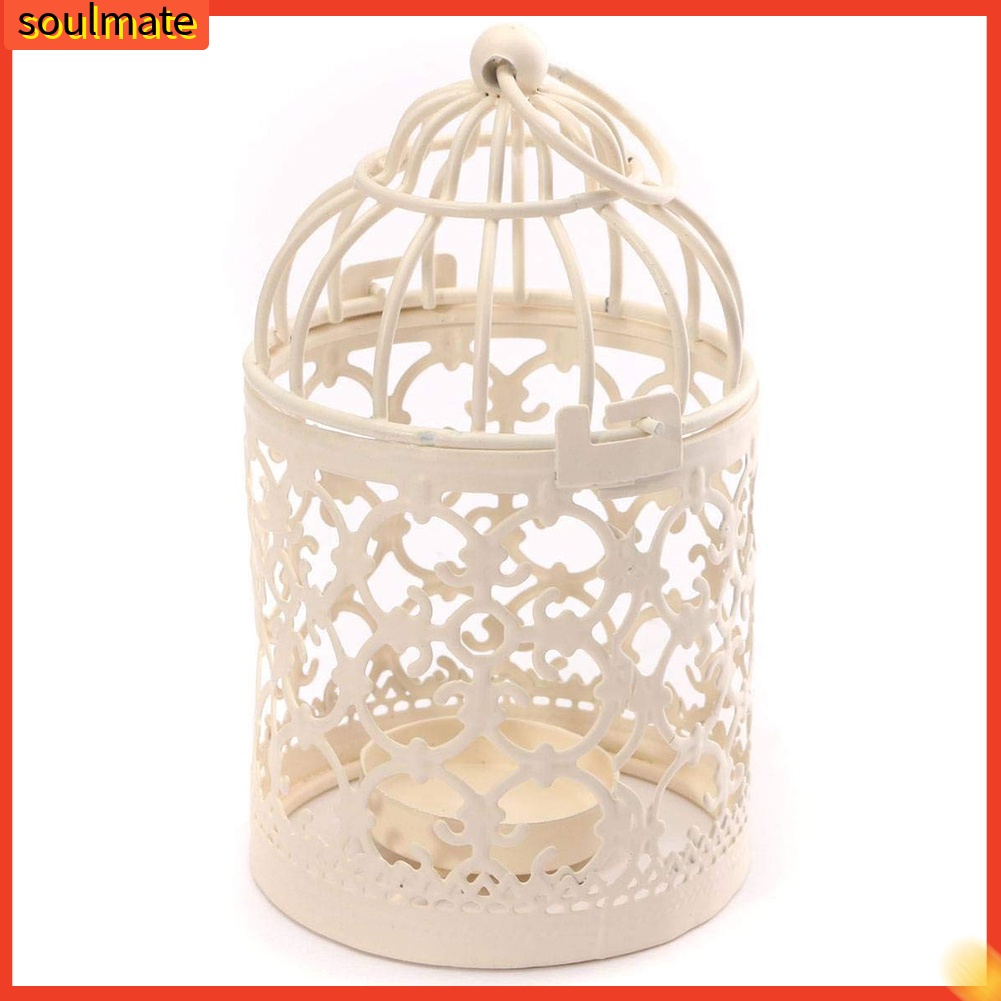 Giá đỡ nến hình lồng chim bằng kim loại độc đáo trang trí nhà cửa