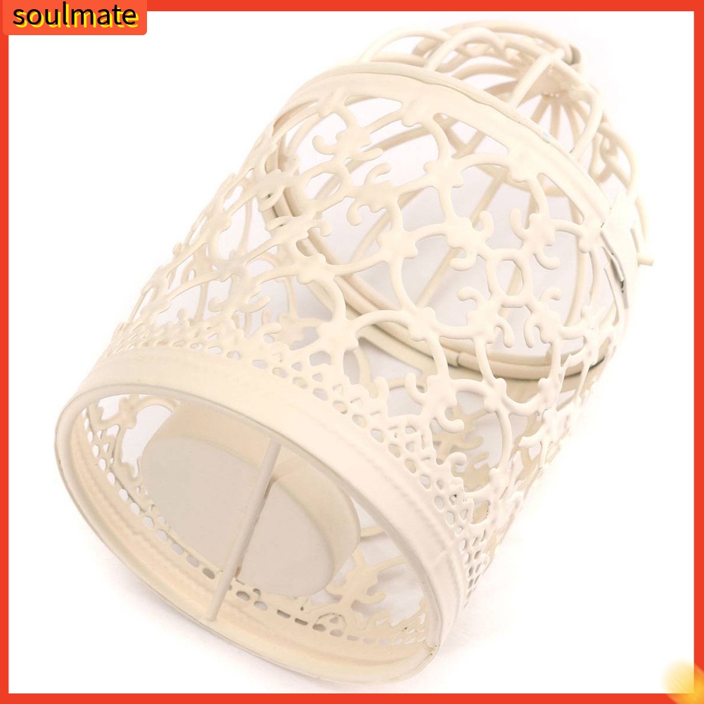 Giá đỡ nến hình lồng chim bằng kim loại độc đáo trang trí nhà cửa