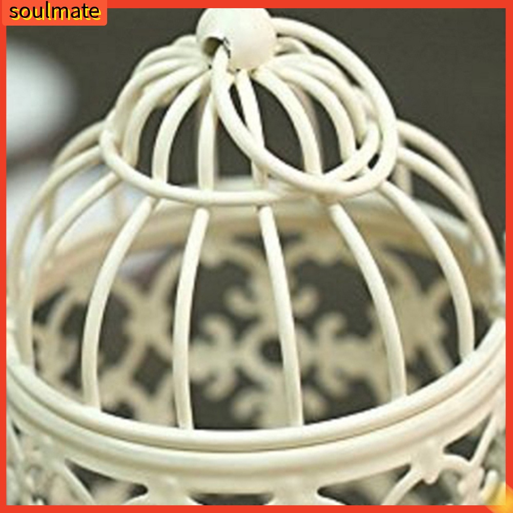 Giá đỡ nến hình lồng chim bằng kim loại độc đáo trang trí nhà cửa