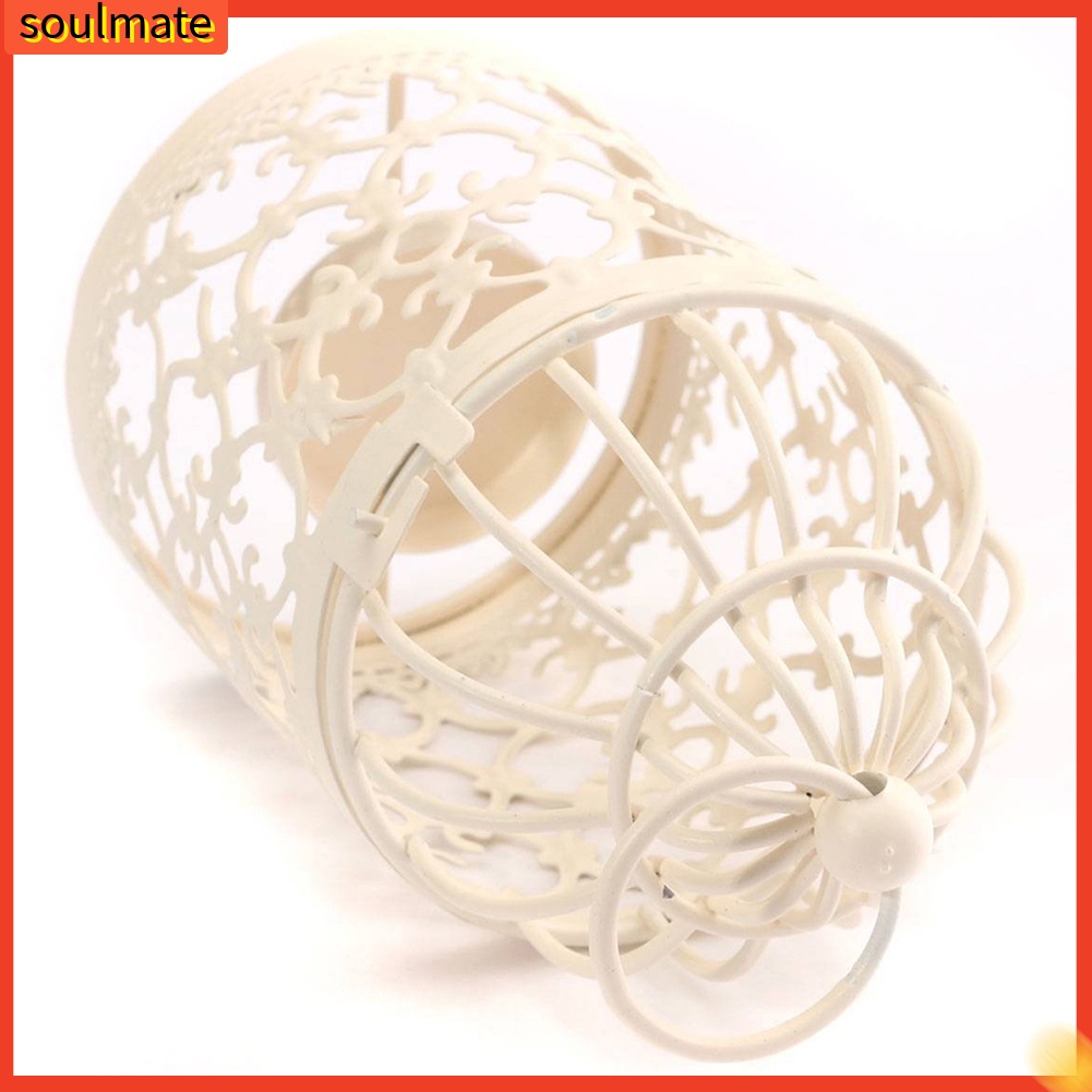 Giá đỡ nến hình lồng chim bằng kim loại độc đáo trang trí nhà cửa