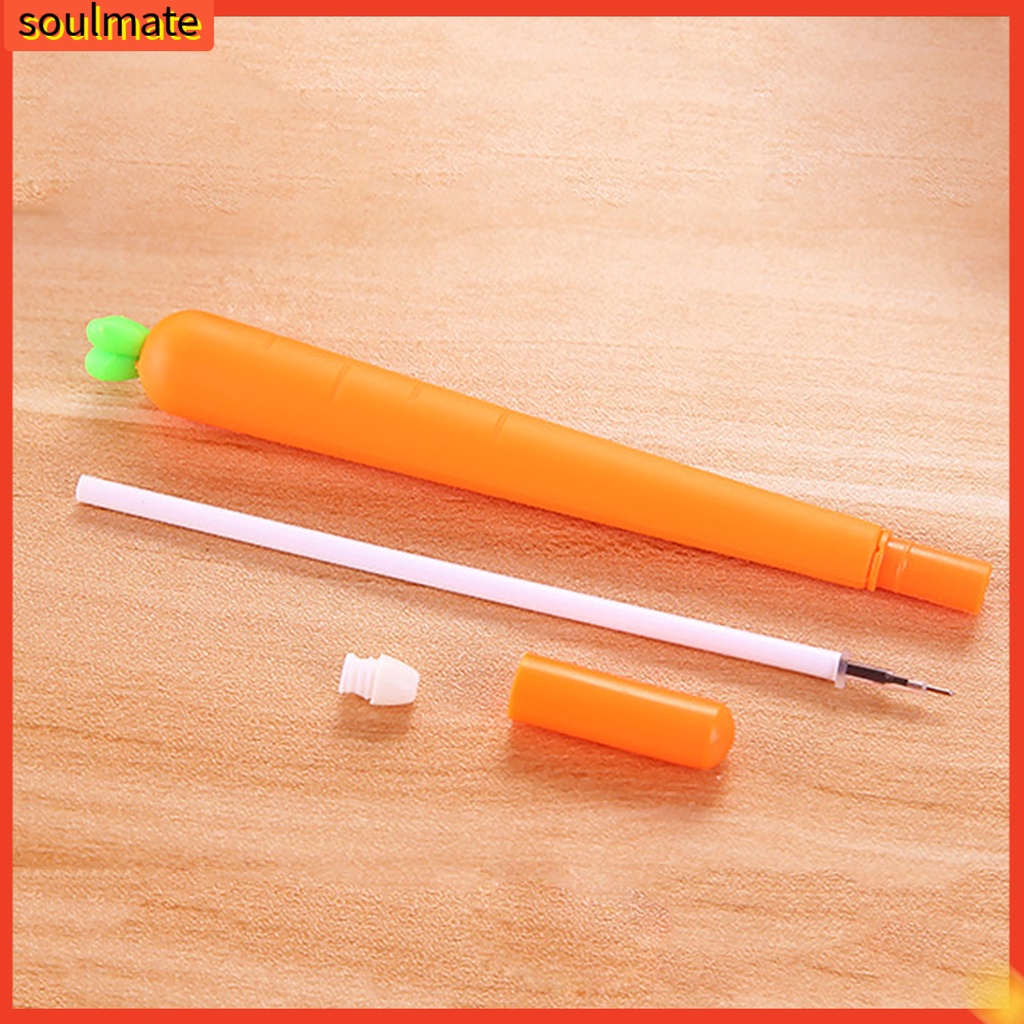 Bút viết mực gel ngòi 0.5mm hình củ cà rốt độc lạ