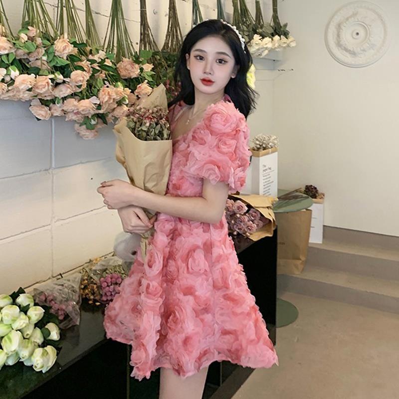 Đầm Tay Ngắn Thiết Kế Mới Cao Cấp Thời Trang Theo Phong Cách Pháp Cho Nữ