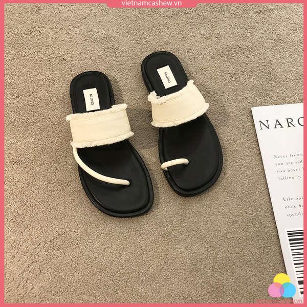 Giày Sandal Quai Chéo Chất Liệu Denim Thời Trang Mùa Hè