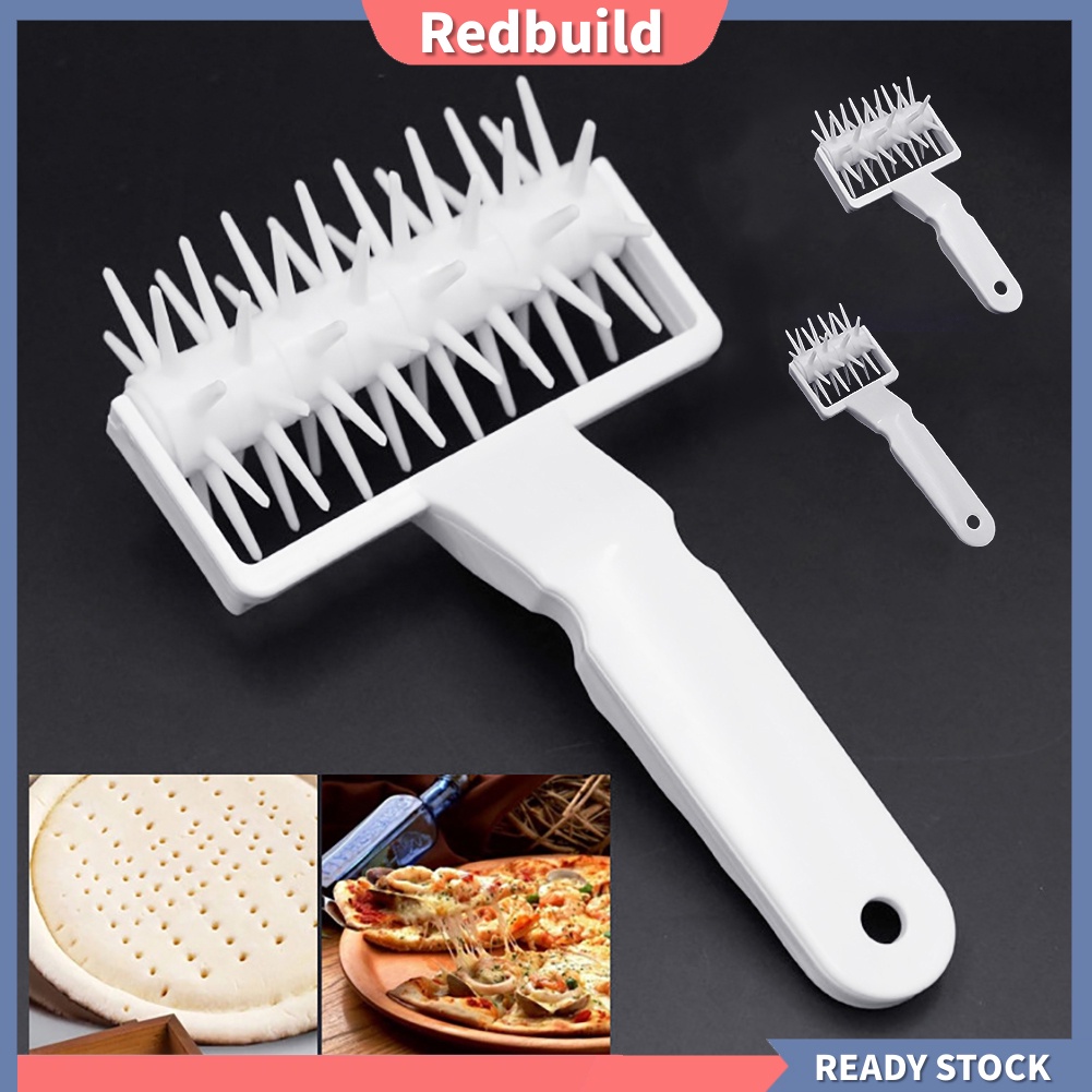 (redbuild) Cây lăn có gai nhọn dùng đục lỗ làm bánh pizza/bánh ngọt bằng nhựa DIY