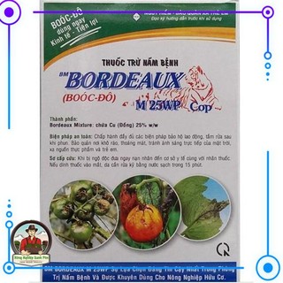 Trừ nấm bordeaux 25wp chứa đồng cu, phòng bệnh do nấm và vi khuẩn - 25g