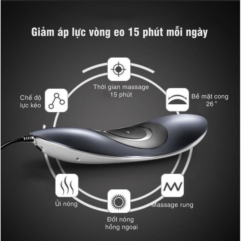 Máy Massage Lưng Hồng Ngoại, Massage Cột Sống Lưng, Hỗ Trợ Đau Lưng Thoát Vị Đĩa Đệm