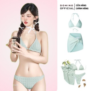 Bikini đi biển domino đồ bơi ba mảnh sexy tôn dáng