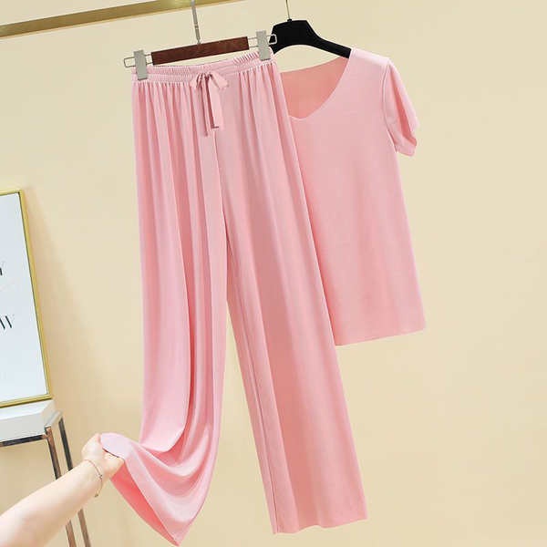 ✿ có hàng sẵn ✿ quần tây nữ đi học quần tây ống rộng lưng cao ✼Set Áo Thun Tay Ngắn + Quần Short Chất Liệu Lụa Cao Cấp Thời Trang Cho Nữ#39Set Áo Thun Ngắn Tay Cổ Tròn Và Quần ống rộng Thời Trang Mùa Hè Mới❀