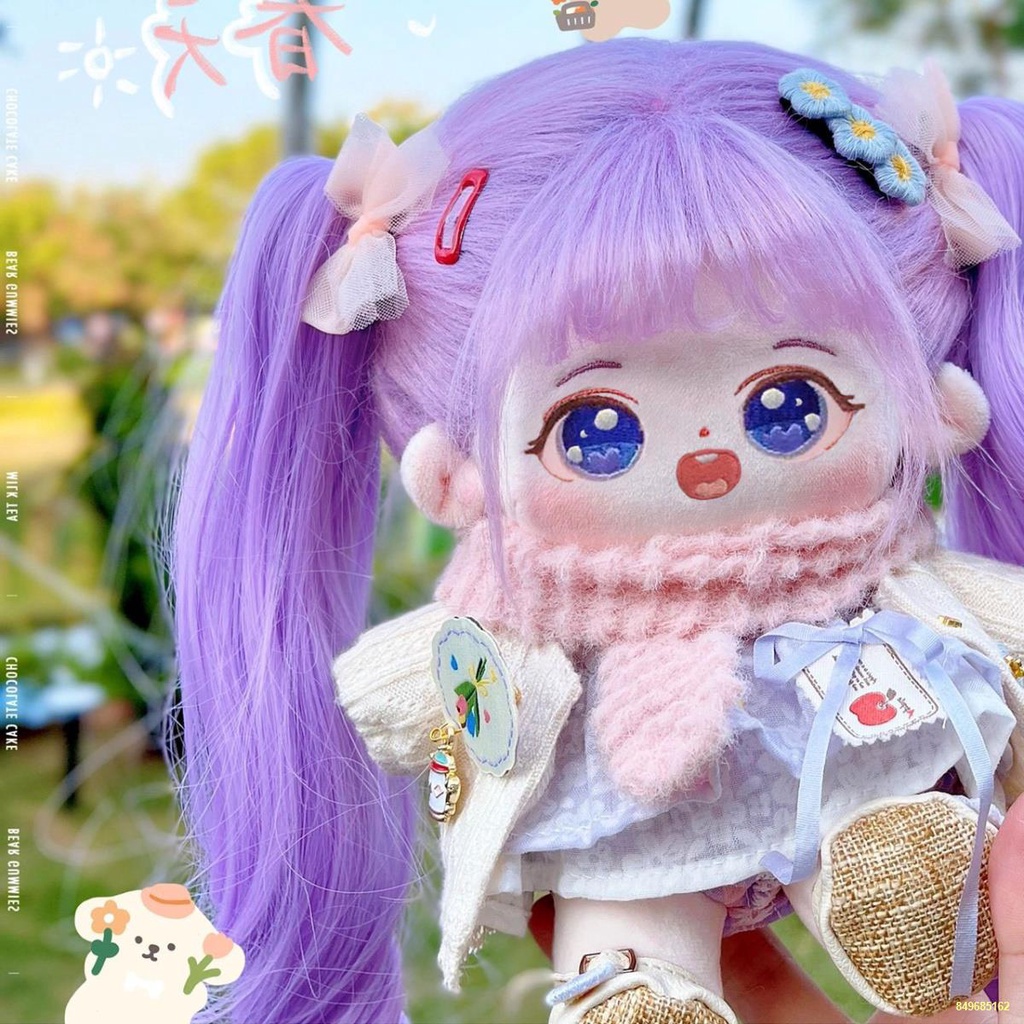 Búp bê bông đồ chơi sang trọng hình người điểm búp bê 20 cm quần áo búp bê có thể thay đổi thành quần áo búp bê làm quà