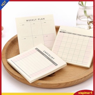 <xiapimart> Sổ ghi chú lịch trình làm việc theo tuần tháng dáng vuông kích thước 9.4x9.4cm