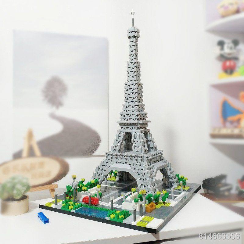 Tương thích với Lego vi hạt Tháp Eiffel khó khăn cậu bé loạt đồ chơi mô hình kiến ​​trúc khối xây dựng quà tặng