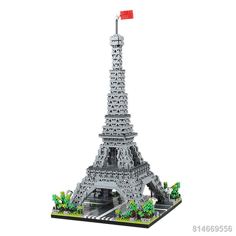 Tương thích với Lego vi hạt Tháp Eiffel khó khăn cậu bé loạt đồ chơi mô hình kiến ​​trúc khối xây dựng quà tặng