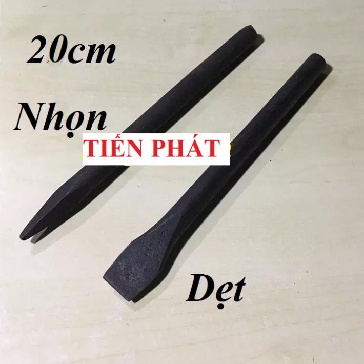 Đục sắt bê tông, đục đen cầm tay nhọn, dẹp dài 2T, 3T