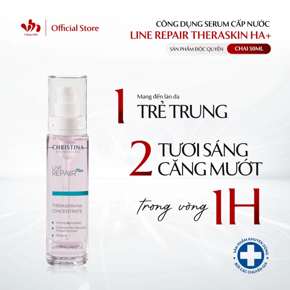 Serum cấp nước Line Repair Theraskin + HA Floslek Concentrate CHRISTINA cải thiện nếp nhăn, trẻ hóa làn da 50ml