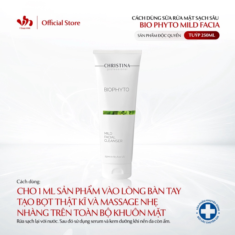 Sữa rửa mặt sạch sâu Bio Phyto Mild Facial Floslek Cleansser CHRISTINA hỗ trợ làm dịu da và ngăn ngừa mụn 250ml