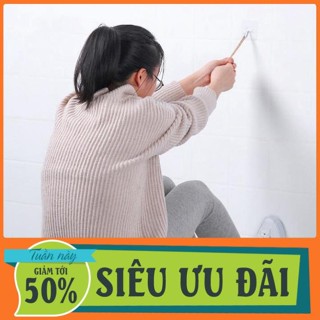 Móc treo đồ dán tường siêu bám dính bền bỉ kiểu dáng trong suốt tiện dụng 6x6cm GIA DUNG GONA