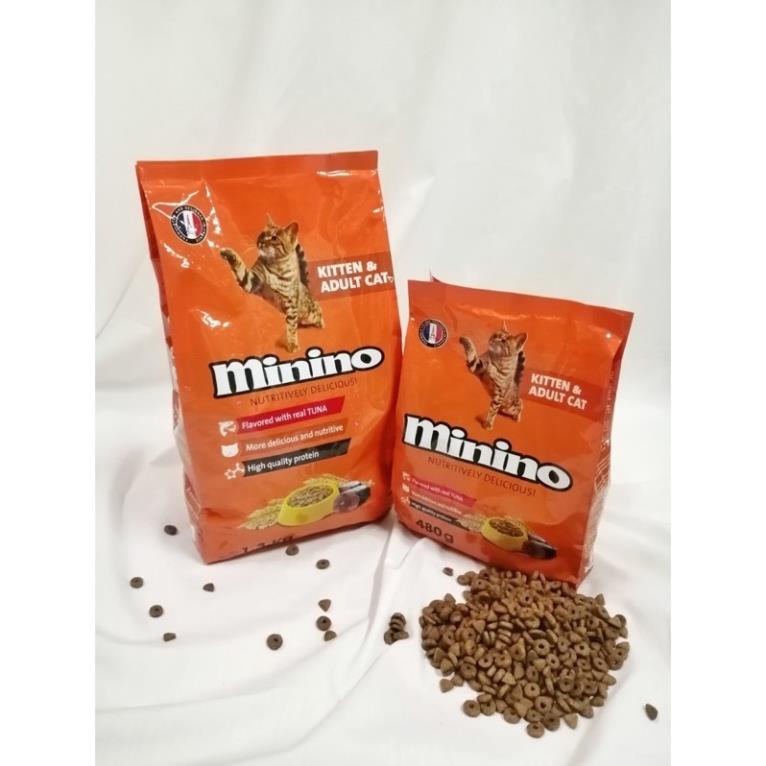 480GR HẠT MININO VỊ CÁ NGỪ CHO MÈO🐶PET PAW SHOP🐱FREE SHIP🌟SHIP HOẢ TỐC HÀ NỘI 🚀