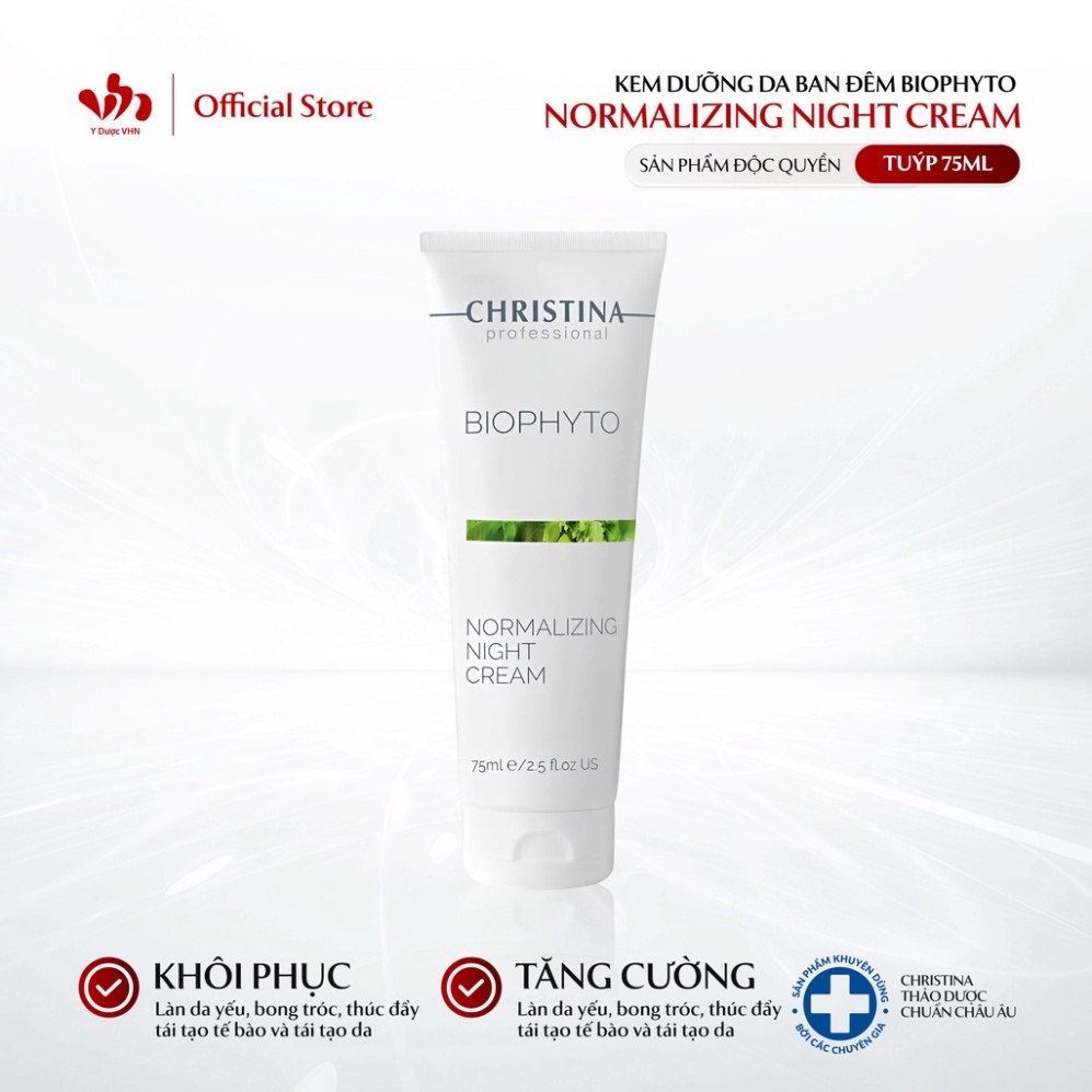 Kem dưỡng da ban đêm Bio Phyto Normalizing Floslek Night Cream CHRISTINA giúp cân bằng và tái tạo da 75ml