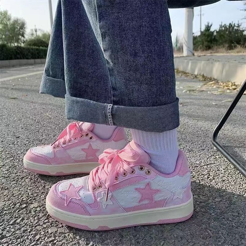 Giày Thể Thao Đế Dày Họa Tiết Ngôi Sao Xinh Xắn Cho Nữ