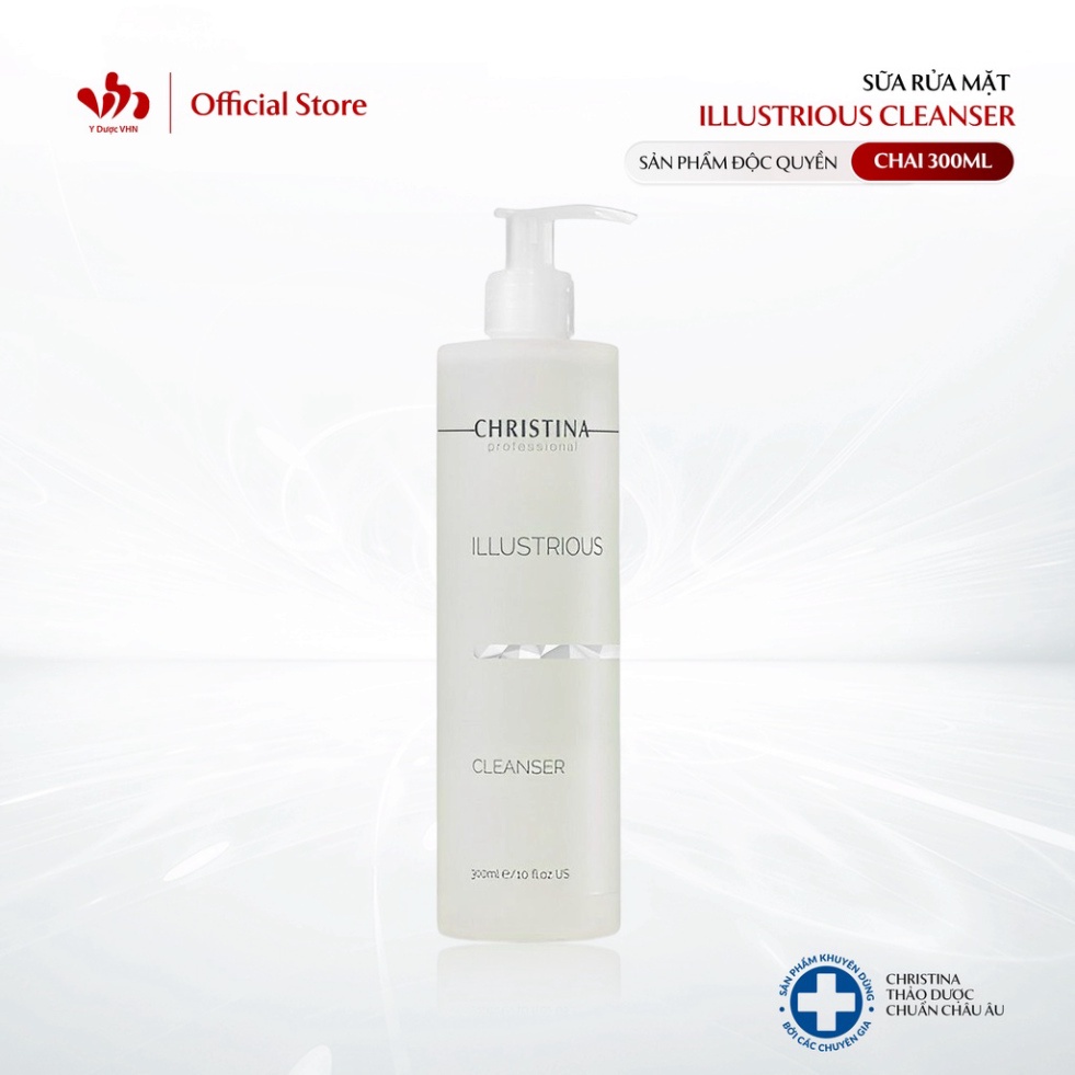 Sữa rửa mặt Illustrious Floslek Cleanser CHRISTINA làm sạch sâu, loại bỏ tế bào chết, giúp da mịn màng 300ml