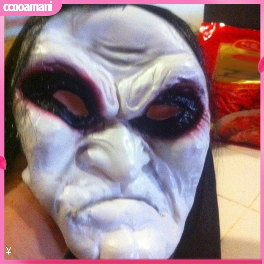 Mặt nạ ma quỷ tóc màu đen thoáng khí dùng để hóa trang halloween