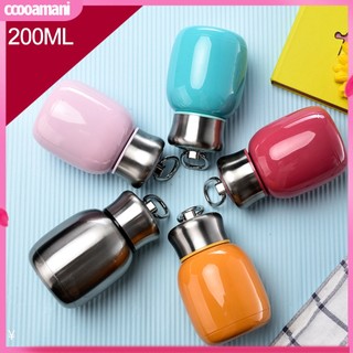 [cooamani] Bình giữ nhiệt mini bằng thép không gỉ đựng cà phê nước uống 200ml