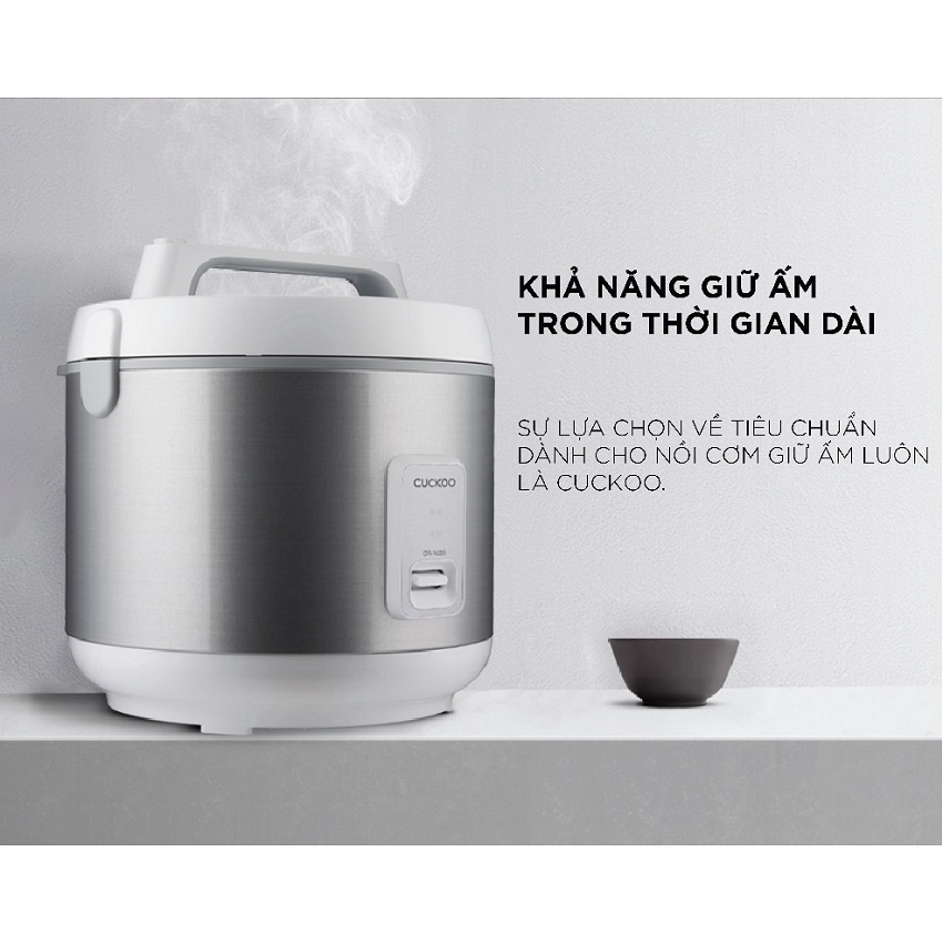 Nồi Cơm Điện Cuckoo CR-1420/SIVNCV Màu Bạc Dung Tích 2.5L - Bảo Hành Chính Hãng 12 Tháng