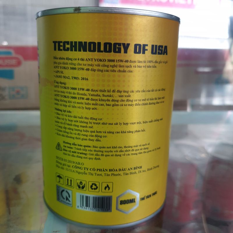 Nhớt Xe Số Yoko 3000|SL|15w40 0.8L