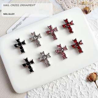 Charm thánh giá đá 4 màu-charm nail thánh giá đá