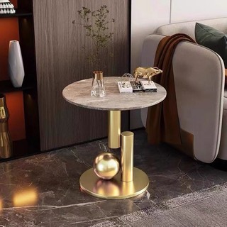 Bàn cà phê châu Âu sang trọng nhẹ Bàn phụ sofa Bàn cà phê nhỏ bằng đá phiến