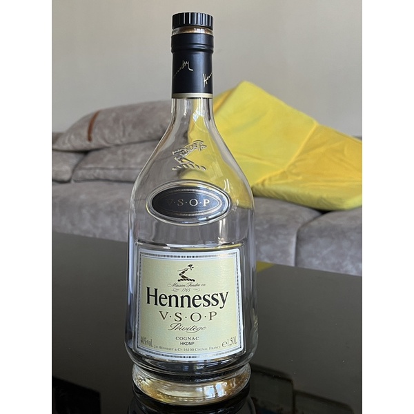 Vỏ chai hennessy VSOP 1lit, 1,5lit sưu tầm trưng bày trang trí nhà cửa sang trọng cao cấp