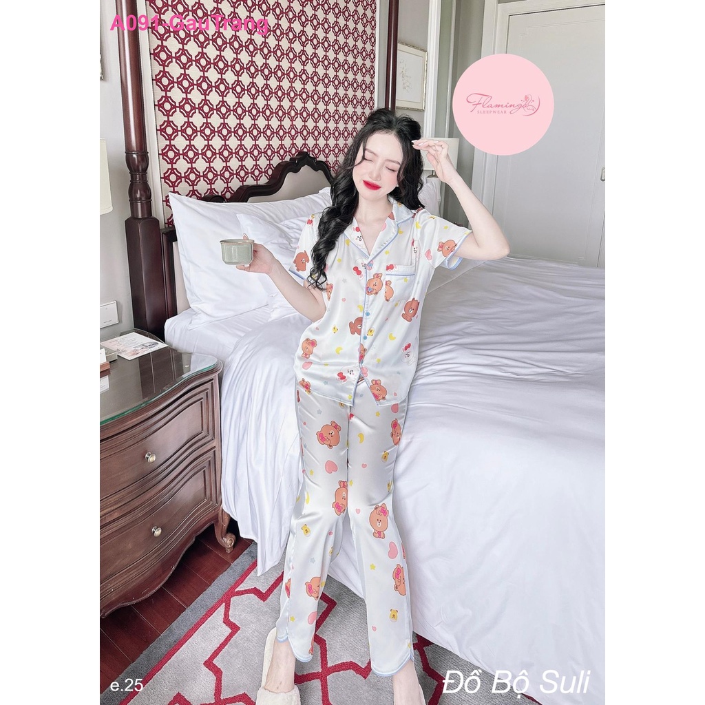 Bộ Dài Pijama Lụa Latin A091 - Đồ Bộ Suli